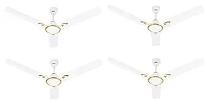 Usha Trump Plus 1200mm Ceiling Fan (Rich White) Pack of 4