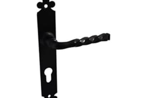 Quincadeco Poignée de porte Lys noir col de poignée rehaussé