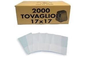 ALFINCART Tovaglioli bar 17x17 per dispenser - Formato cm. 17x17 - Scatola da 2000 tovaglioli monovelo per alimenti - Ideali per bar, gastronomie e pasticcerie