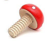 Hochwertiger handgedrechselter Holz Nussknacker als Fliegenpilz, hochwertige Handarbeit, ca. 10 cm - 2