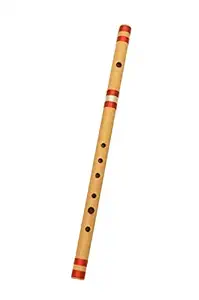 Foora Musical Professional C Scale Flute Bansuri 8 Hole with Re-sham Thread Hand Made Bamboo Flute 19 inch (Best for Beginner/Stage Performance) (Red)