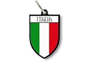 AKACHAFACTORY Brelok do kluczy breloczek flaga narodowa pamiątka tarcza Włochy Włochy
