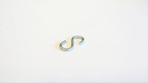 25 x S Hooks Galvanised Diameter 15 mm Length 45 mm, Commercial Vehicles Plane Metal Hook Butcher Hook