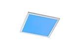 LED Deckenpanel gefertigt aus Aluminium und Metall in Silber mit einem Kunststoff Cover