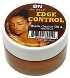 On Natural Edge Control Black Castor Oil &amp; Vitamin E 2.3oz