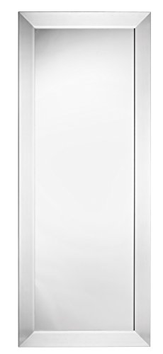 Wandspiegel Silber 150 x 60 cm mit elegantem und schlichtem Rahmen Spiegel ohne Facettenschliff neu