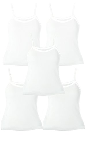 HAP White Cotton Camisole /Spaghetti top/ Slip /Inner/Women/Lingerie & Underwear/Camisoles & Vests /Multi combo Pack/Pack of Five RS.399 (57.00% Off) - Amazon