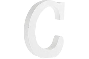 Yuna Legno Lettere A-Z Retro Fai da Te Decorazione per la casa caffetteria Abbigliamento Negozio Feste di Matrimonio Bianco, Altezza 11 cm, Legno, White, Large (C)