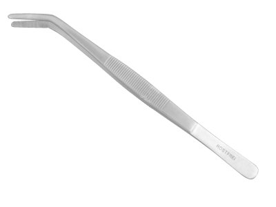 Gebogene Bratpinzette - Fleischpinzette - Kochpinzette, 30 cm