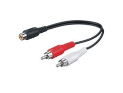 Preisvergleich Produktbild Mcab Y-RCA Adapter Cable 0.2M F / 2M