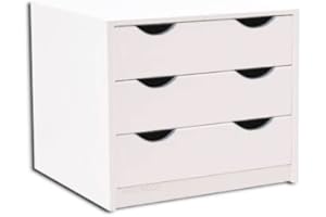 arelwood . com - Cajonera para Armario, Completamente Montada, Frente Medía Luna, Color Cerezo Duero, 70 cm Ancho x 50 cm Fondo - 3 Cajones 16 cm. Alto 56,8 cm. Entrega A PIE DE Calle