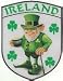 Produktbild Irland Irish Kobold und Kleeblatt Aufkleber für Autofenster innen