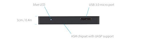pure plop : SSD Gehäuse mit plop-in Design, passt für PS4, mit UASP, eloxiertes Aluminium – schwarz - 4