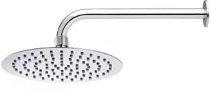 Logger Round Ultra Slim Shower Head (4 Inches) with Round Shower Arm (9 Inches) (L5002006-L5012006-1A) Shower Head