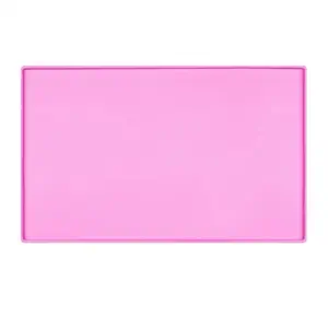 AOKLANT Dog Food Mat,Silicone Pet Feeding Mat, Easy Clean, Waterproof,Raised Edges,Placemat Tray to Stop Food Spills and Water Bowl Messes on Floor