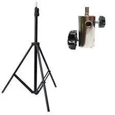 SHOPEE Branded SP-250 Umbrella Flash Light Stand Photo Video Studio Lighting Photography Stand with 1/4'' Thread Stainless Steel Umbrella Holder Adapter for LED and Video Halogen Lighting Purpose