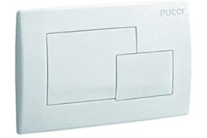 Placca Quadra Bianca (cm 33x18) a 2 Pulsanti per cassetta Incasso Pucci Eco