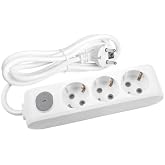 VİKO-Multi-let 10m 3 Prizli Anahtarlı Monoblok Fiş CCA 3x2.5 mm TTR Uzatma Kablosu
