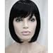 Kalyss Women's Short Bob Synthetic Black Hair wigs As Real Hair wig