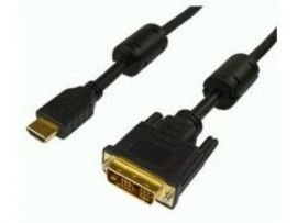 HDMI-Anschlusskabel, Nylon, 3 m, HDMI/DVI-I