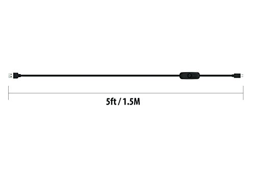 HomeSpot 1.50m langes Micro USB 2.0 Kabel mit Ein/Aus Schalter – Ideal zur Stromversorgung von Raspberry Pi Zero, oder zur Ladung von Smartphones und Tablets(1.5M USB Kabel mit Schalter) - 3
