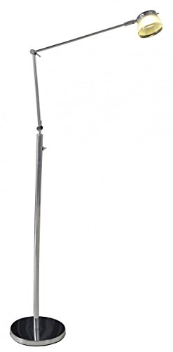 Preisvergleich Produktbild Dreams4Home LED-Stehleuchte 'Dubai II', Standleuchte, Metall, chrom, Wohnzimmer Leuchte, Leselampe, Design Leuchte, Lampe