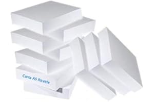 HP NOVIDEA 10 Risme CARTA A5 80gr 500 Fogli Carta Bianca Fotocopie Stampante 14,8x21cm RICETTE - 5000 FOGLI