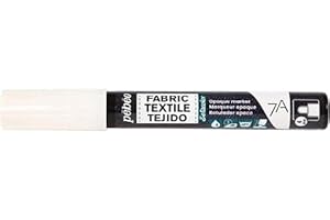 PEBEO Pébéo 804401 7A marker 7A, nieprzezroczysty, okrągła końcówka, 4 mm, biały