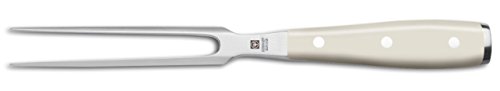 Wüsthof CLASSIC IKON Crème Fleischgabel – 4414-0 / 16 cm + Edelstahlstyling Universalmesser im Set - 2