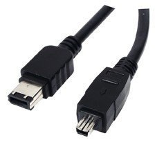 World of Data - Cable firewire de 2m (4-6) - calidad premium - 4 pines a 6 pines ieee - 1394 - ilink - video - videocámara - dv - 400 - macho a macho