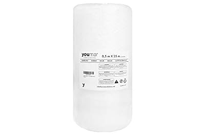 YOUMAR SOLUTIONS - Rouleau de film à bulles (0,5 x 25 mètres) pour emballage de produits fragiles dans les transports et déménagements. Haute protection. Papier bulle de qualité européenne.