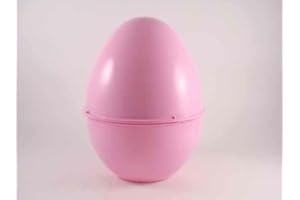LIBROLANDIA Uovo di Pasqua in Plastica Contenitore Guscio Vuoto (Large, Rosa)