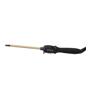 VEGA VHCS-01 Hair Curler with 7x10 mm Rectangular Ceramic Barrel, Black