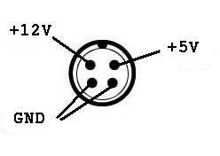 Hochwertiges Netzteil / Ladekabel – Stromversorgung 12V/5V für Trekstor Data Station 16119 / 4-Pin Stecker - 2