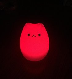 MKQPOWER Bewegliches LED-Kind-Nachtlicht-Silikon-Nachtlampe nachladbares Silikon-weiche Baby-Kinderzimmer-Lampen-empfindliche Hahn-Steuerung für Baby-Schlafzimmer (Katze) - 8