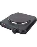 Piloto luminoso Jata CE150 Cocina eléctrica con 1 placa calorífica, 1500 W, 0 Decibelios, Metal, Negro