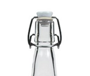 6er Set Bügelflaschen Bügelflasche Glasflaschen 200ml Saftflaschen 0,2 l mit Bügelverschluss zum Selbstbefüllen - 2