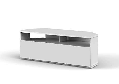 Sonorous- Meuble TV d'angle. Ref. TRD-100 Wh (100 cm de Largeur). Blanc