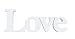 Produktbild Love – Groß, Weiß Shabby Chic Holz Love Wort Sockel Sign – 30 cm – für Aufstellen oder Aufhängen