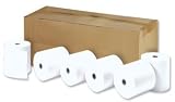 No brillante Roltech 524075 - Paquete de 20 rollos de papel térmico, blanco
