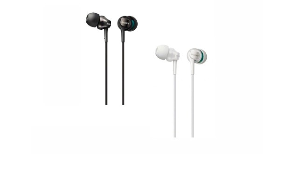 Sony MDR-EX100 In-Ear Headphones Kit - White/Black (Pack of 2):  Amazon.co.uk: Electronics \u0026 Photo