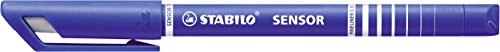 Fineliner – STABILO SENSOR – 8er Etui – schwarz, blau, lila, grün, hellgrün, türkis, pink, rot - 3