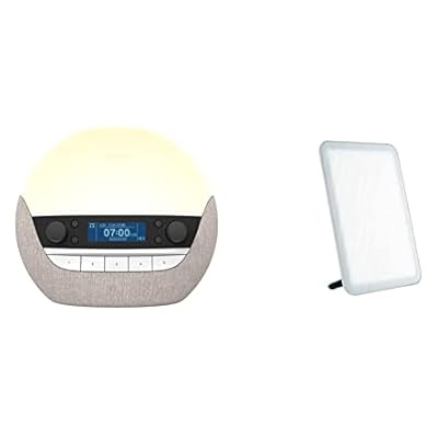 Lumie Bodyclock Luxe 700fm - Wake-up Light With Fm Radio, Bluetooth Speakers & Low-blue Light For Sleep & Vitamin L - Slim Light Box For Effective Sad Light Therapy