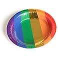 Sparkles Partyware Rainbow Pride Bowl - Pack of 10 7.5" Rainbow Coloured Paper Bowls - Perfect for Pride Month, Pride Marches and Pride Events