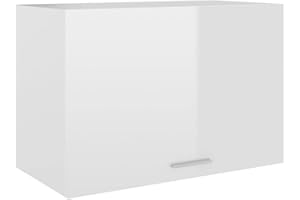 vidaXL Kitchen Cabinet Home Kitchen Equipment Indoor Furniture Appliance Tool Storage Shelf Organiser Morden Cupboard White Chipboard