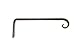 Hookery T90 Downturn Hook with Straight Hanger, Black, 10-Inch