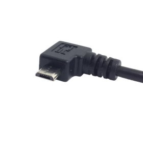 CY USB 2.0 männlich auf richtige Richtung Micro USB 5pin Männlich Kabel wendbar Up & Down Winkel 90 Grad 25 cm - 2