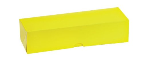 Packnwood210MAC7J Yellow Box with Window for 7 Macarons - 8.5 x 2.7 x 1.9" - 250 per case