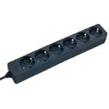 Brennenstuhl Power Strip 6-fach - Regleta con 6 enchufes (1.4 m), negro
