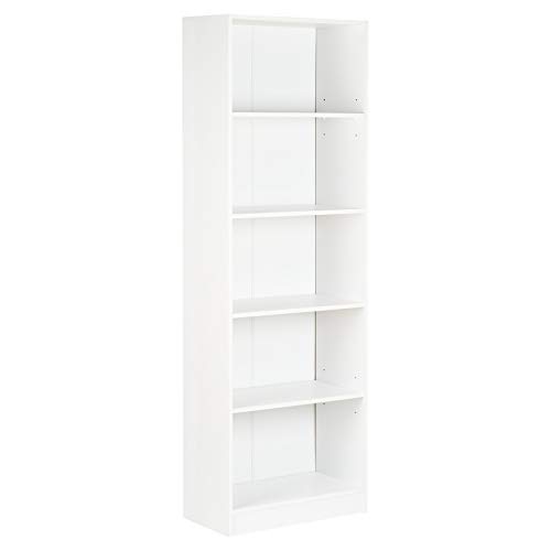 Hartleys White 5 Tier Bookcase